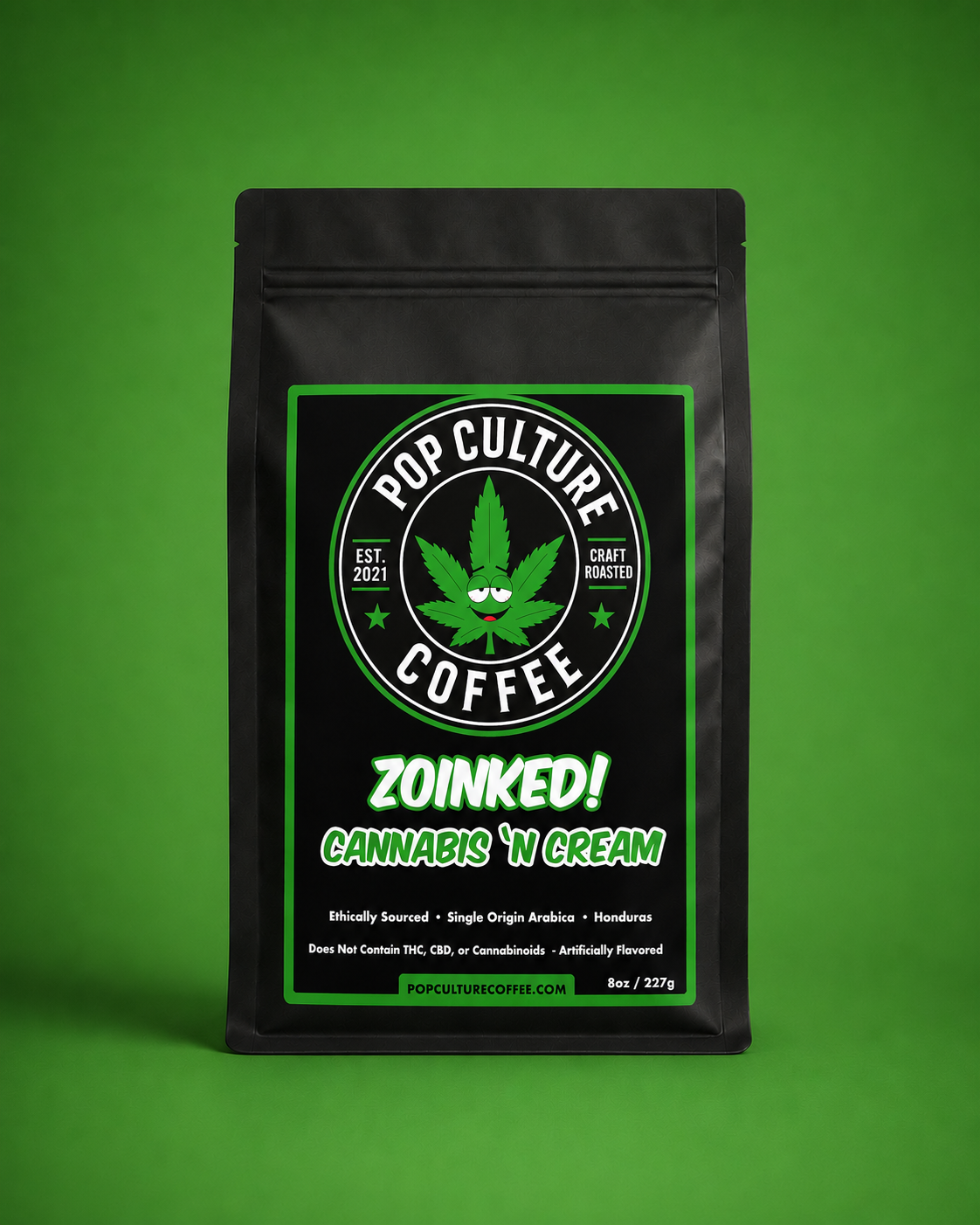 Zoinked Cannabis 'N Cream artificially flavored coffee bag