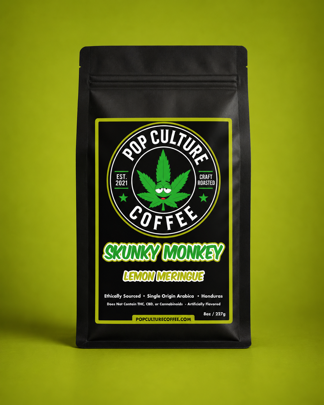 Skunky Monkey Lemon Meringue artificially flavored coffee bag